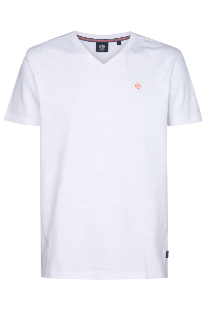 T SHIRT MET V HALS M 1050 TSV662 0000 BRIGHT WHITE